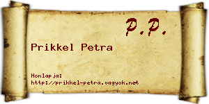 Prikkel Petra névjegykártya